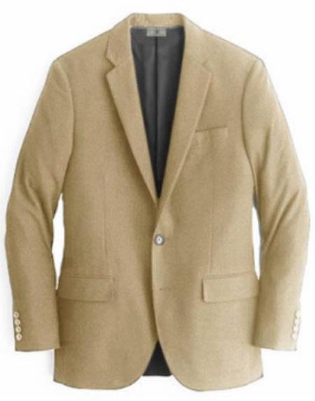Beige Mens Winter Blazer - Cashmere and Wool Winter Fabric Dress Jacket $99UP