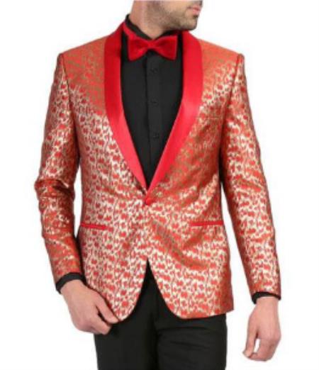 Mens Prom Blazer - Red Blazer For Homecoming