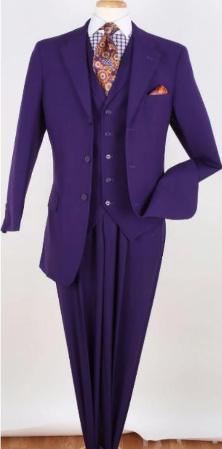 Cheap Plus Size Mens Purple Suit For Big Men Online - Big and Tall Sizes