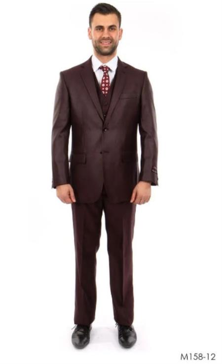 Cheap Plus Size Mens Burgundy Suit For Big Men Online - Big and Tall Sizes