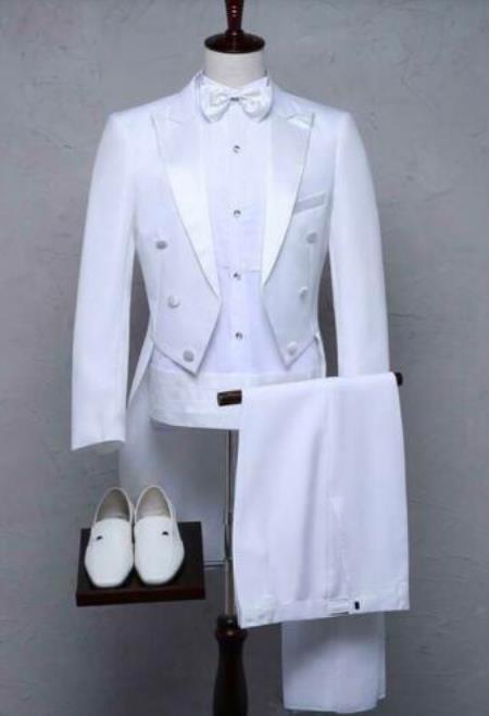 Mens White Cowboy Tuxedo - White Cowboy Suit - Western Suit (Jacket + Pants)
