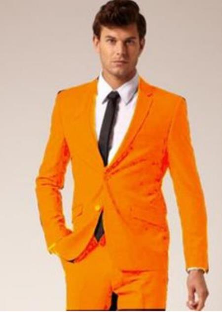 Bright Orange Suit With Pants - Light Orange Suit