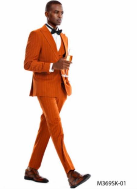Bright Orange Suit With Pants - Light Orange Suit  