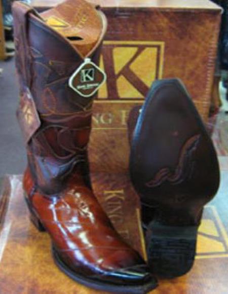 Mens Cowboy Boots Size 13 Cognac