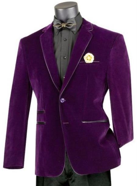 Style#PRonti-B6362 Mens Prom Party Jacket Purple Slim Fit