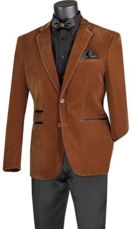 Style#PRonti-B6362 Mens Prom Party Jacket Bourbon Slim Fit