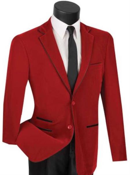 Style#PRonti-B6362 Mens Prom Party Jacket Red Slim Fit