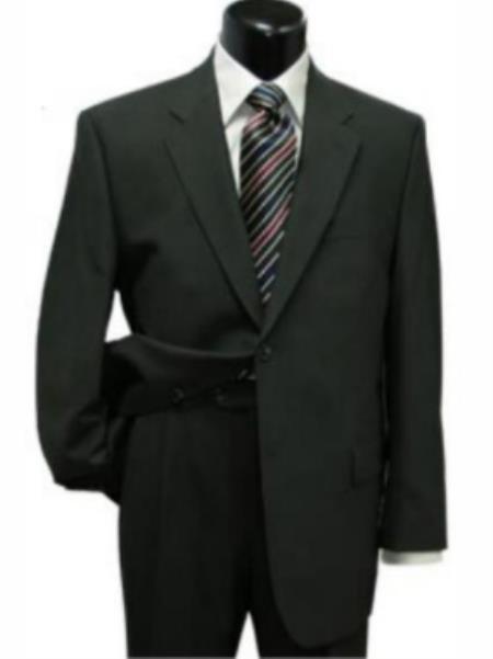 50 Short Suit - Mens Black Suits 50s Wool