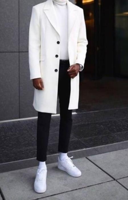 Mens White Overcoat - White Topcoat For Men