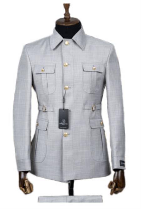 Ash Safari Suit - Safari Suit For Men - Mens Safari Outfits - 100% Wool Suit