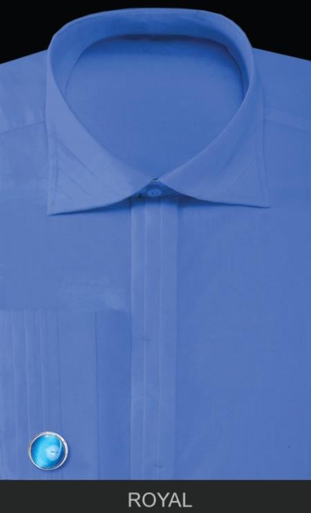 Wedding Shirts For Groom - Groomsmen Dress Royal Blue Shirt