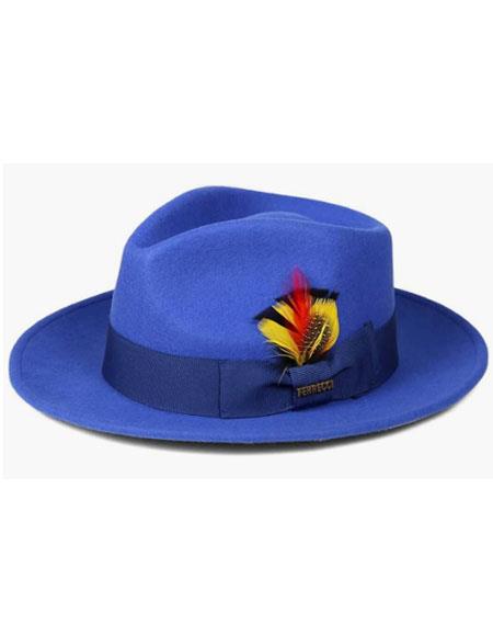 Mens Hat - Royal Blue - Wool
