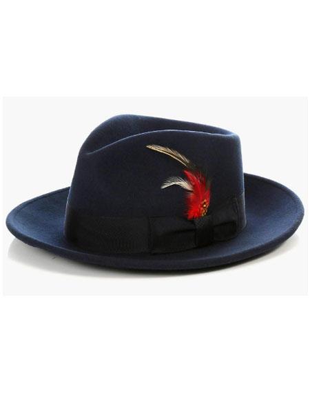 Mens Hat - Navy Blue - Wool