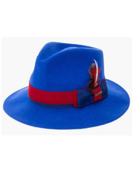 Mens Hat - Blue - Wool