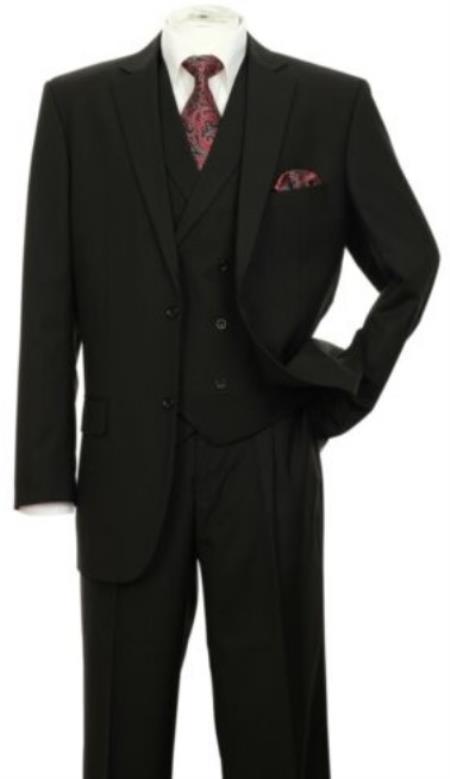 Modern FitTwo Button Jacket with Suit Black