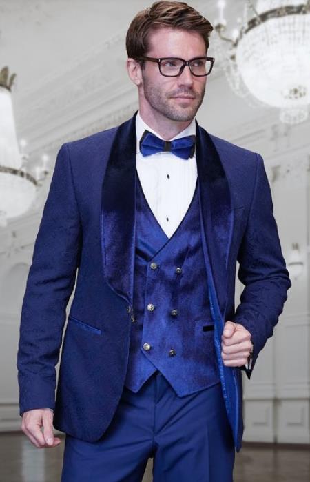 Groom Suit - Saphire Wedding Tuxedo