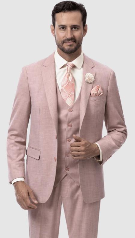 Men's 3 Piece Slim Fit Suit Set, 4 Button Blazer Jacket Vest Pants, Solid Color  Wedding Dress Tuxedos and Trousers Suits Sets A-Black at Amazon Men's  Clothing store
