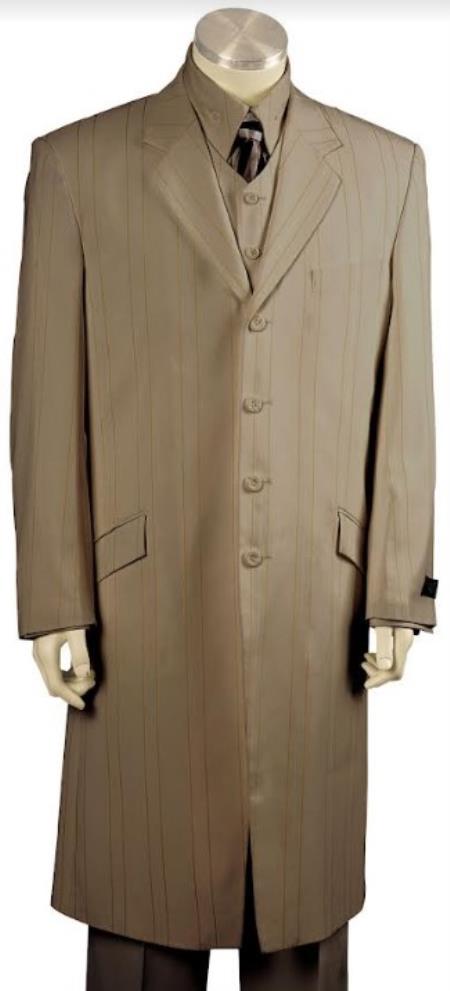 Product#JA60682 Mens Zoot Suit - Tanish Brownish Fashion Suit - Maxi Suit