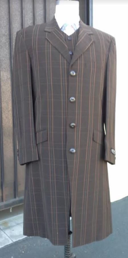 Product#JA60683 Mens Zoot Suit - Tanish Brownish Fashion Suit - Maxi Suit