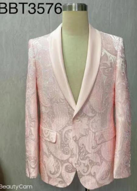 Product#JA60831 Pink Tuxedo - Pink Dinner Jacket
