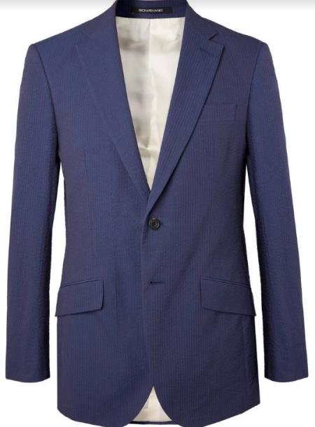 Product#JA60888 Navy on Navy Seersucker Suit - Cotton Suit - Summer Suit - Shadow Stripe Pattern