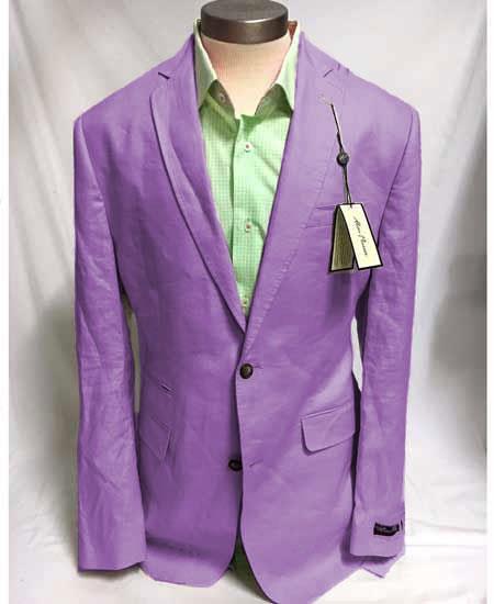 Mens Linen Blazer - Lavender Linen Sport Coat - Summer Blazer