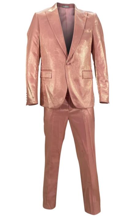Rose Gold Suit - Light Pink Shiy Suit