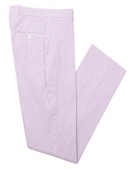 Big And Tall Seersucker Pants For Men - Purple