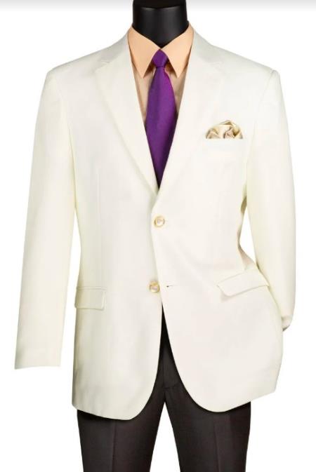 Ivory Blazer - Mens Cream Sport Coat - Off White Jacket