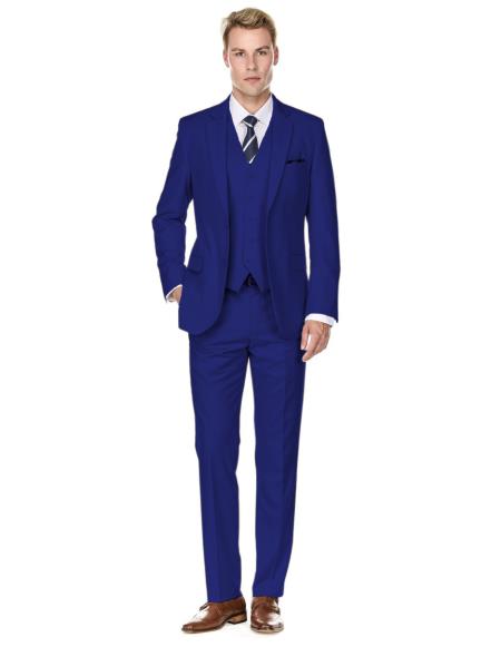 Retro Paris Suits - Retro Paris - Retro Mens Blue Suits - Style 
