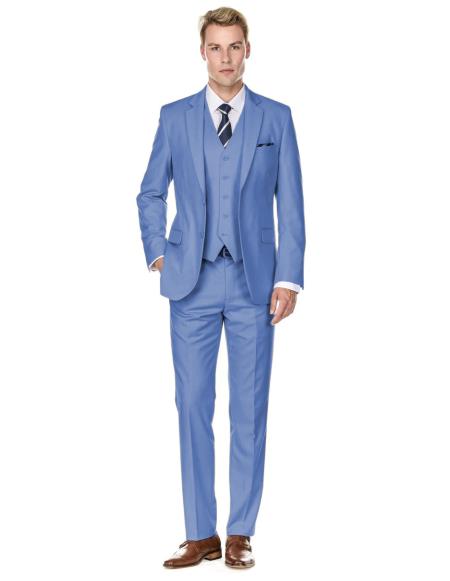 Retro Paris Suits - Retro Paris - Retro Mens LT Blue Suits - Style 