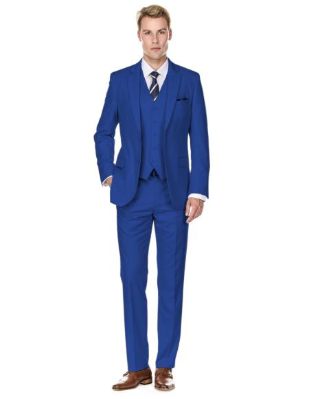 Retro Paris Suits - Retro Paris - Retro Mens Royal Blue Suits - Style 