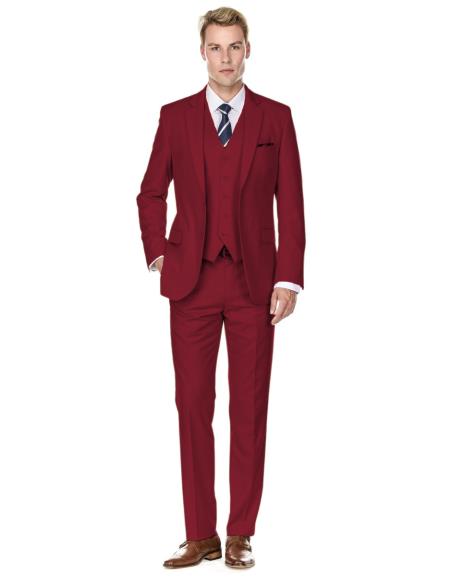 Retro Paris Suits - Retro Paris - Retro Mens Red Suits - Style 