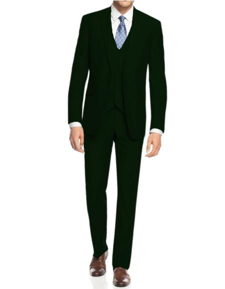 Retro Paris Suits - Retro Paris - Retro Mens Forest Green Suits - Style 