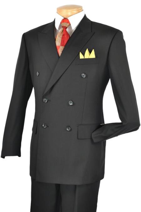 Mens 48 Short Suit - Black Suit