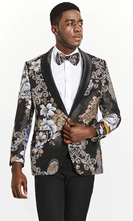 Big and Tall Mens Tuxedos Jacket - Big and Tall Dinner Jacket Bowtie Included - For Big Guys