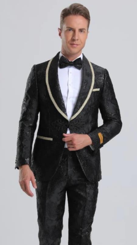 Big and Tall Mens Tuxedos Jacket - Big and Tall Dinner Jacket Bowtie Included - For Big Guys