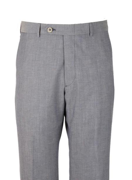 Gray Super 110's Wool Clothing Pants