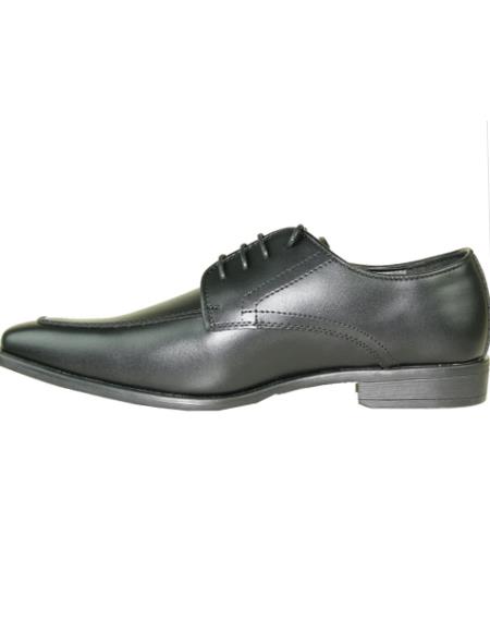 Men's Wide Width Dress Shoe Black Matte