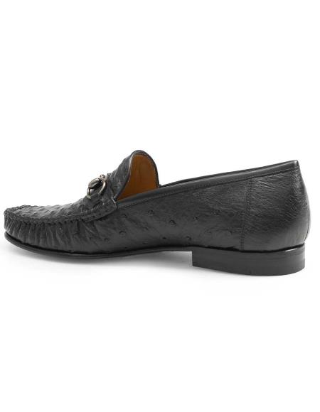 Men's Mezlan Classic Exotic Moccasin Shoes Black