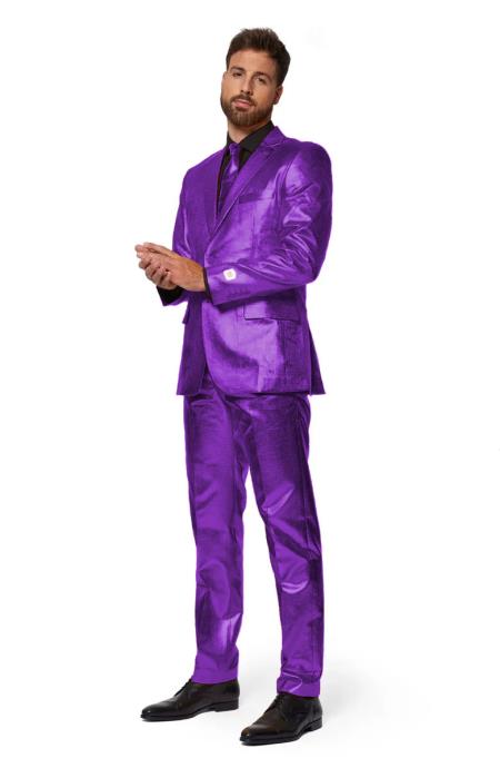 Shiny Purple Suit - Shiny Tuxedo