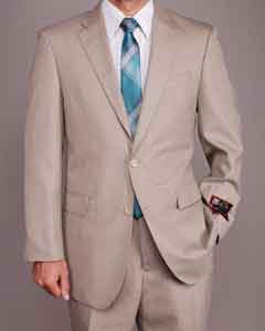  Suit - Tweed Wedding Suit Sand Herringbone Tweed 2-button
