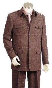  Button Fashion brown color shade Long length Zoot Suit