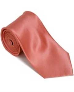  Apricotpink 100% Silk Solid Necktie With
