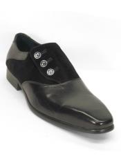  JSM-5541 Mens Genuine Black Leather Fashionable Carrucci Button Up