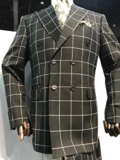  JSM-5231 Mens Black and White Pattern Plaid ~ Windowpane