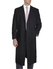  JSM-6876 Mens 4 Buttons Single Breasted Full Length Wool