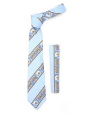   Microfiber Floral Striped Baby Blue