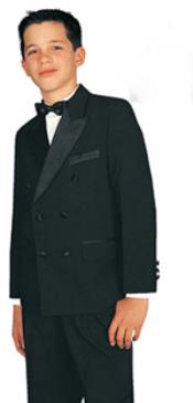 AC87Z Kids Boys Double Breasted 1920s Style Tuxedo Suits