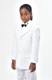  B-732N Kids Boys Church Suits For Teenagers White Liquid